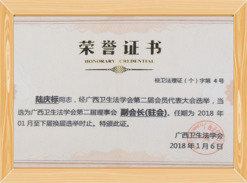 卫生法学会副会长